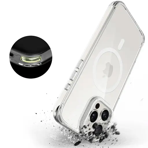 Чохол Epik TPU Space Case Apex with MagSafe для Apple iPhone 16 Pro 6.3 Silver - фото 6