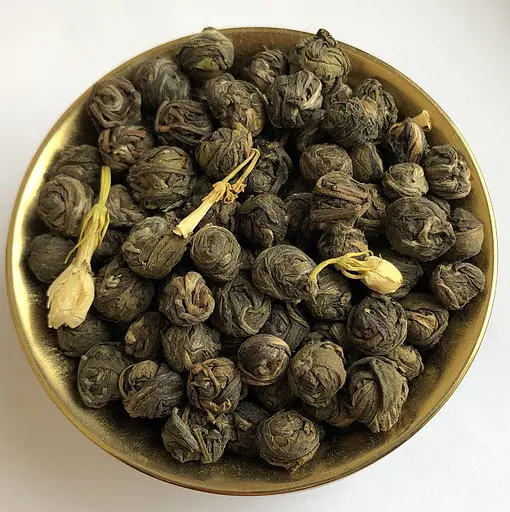 Елітний китайський зелений чай Хуа Лун Чжу (Жасминова Перлина Дракона) 100 г - фото 2