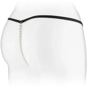 Трусики-стрінги Fashion Secret Venusina з перлинною ниткою Black - фото 2