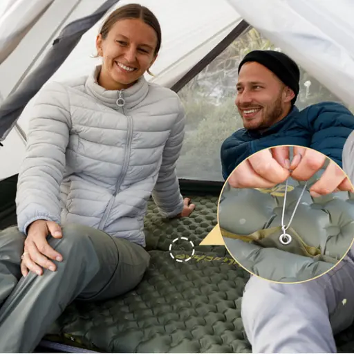 Матрас надувной сверхлегкий Naturehike CNH22DZ018, овальный, с мешком для надувания, 168 см, зеленый - фото 4