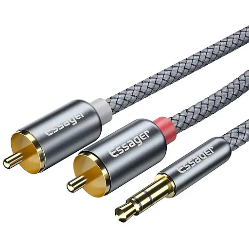 Кабель звуковой Essager 3.5mm to 2 RCA 2m