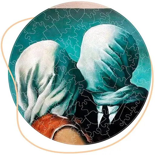 Дерев’яний пазл в коробці Поцілунок - фото 1