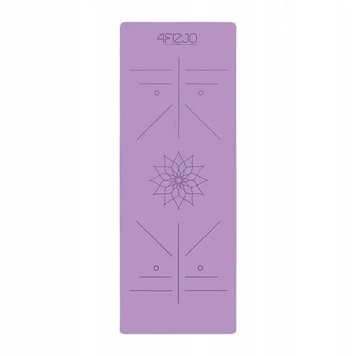 Коврик (мат) спортивный 4FIZJO PU 183 x 68 x 0.4 см для йоги и фитнеса 4FJ0589 Violet (P-5907739319548) - фото 5