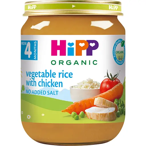 Органічне рагу HiPP овочеве з рисом та куркою 125 г