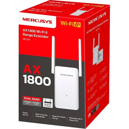 Роутер Mercusys WiFi ME70X AX1800, 1хGE LAN (ME70X) - фото 3