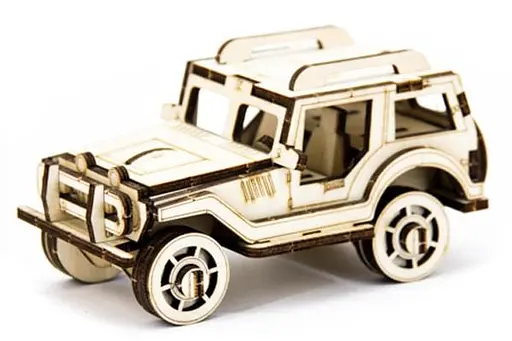 Дерев'яний конструктор Джип 45 деталей - фото 5