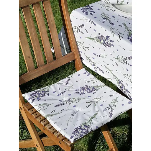 Водоотталкивающая подушка для стула с 3D-принтом Лаванда 40х40 см фиолетовая 2 шт. - фото 2