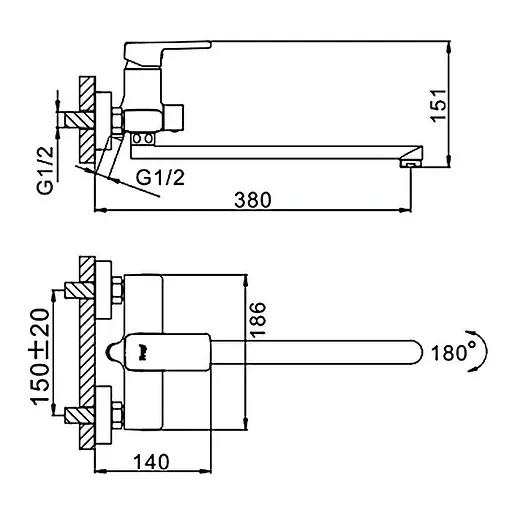 Смеситель для ванны Frap F2260 - фото 2