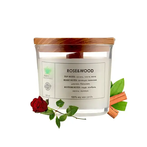 Аромасвічка Rose&Wood S PURITY 60 г - фото 1