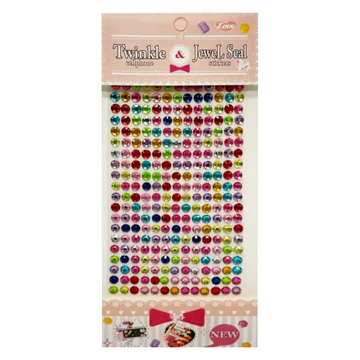 Наклейки декоративні "Стрази" Bambi F39 на планшеті 260 шт - фото 1