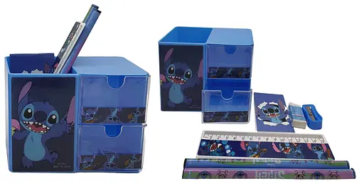 Подставка-органайзер Стич, с наполнением, 6 предметов 3011-2