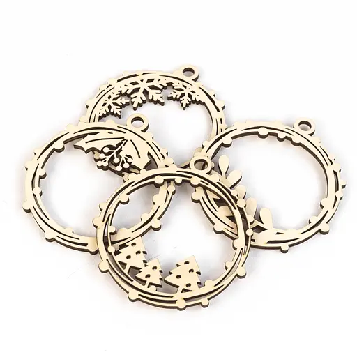 Набір заготівок Rosa Talent Новий рік No6 8х9 см 4 шт фанера - фото 2