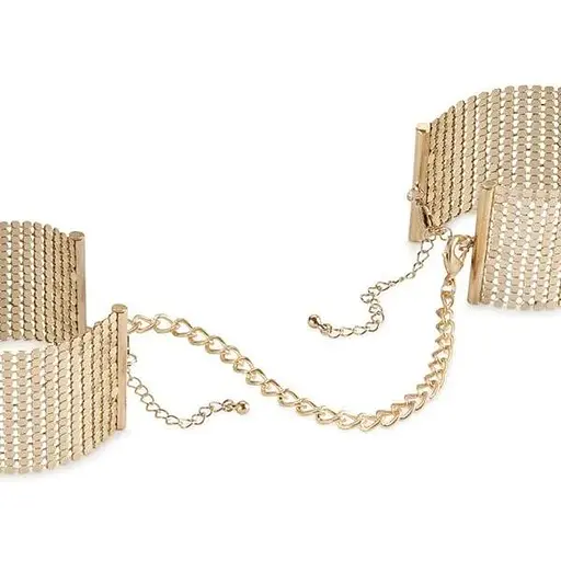 Наручники Bijoux Indiscrets Desir Metallique Handcuffs - Gold, металеві, стильні браслети - фото 2