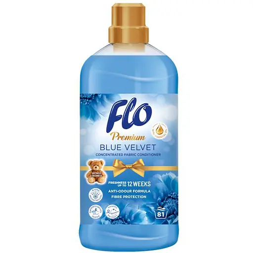 Концентрований кондиціонер для білизни Flo Premium Blue Velvet 1.8 л