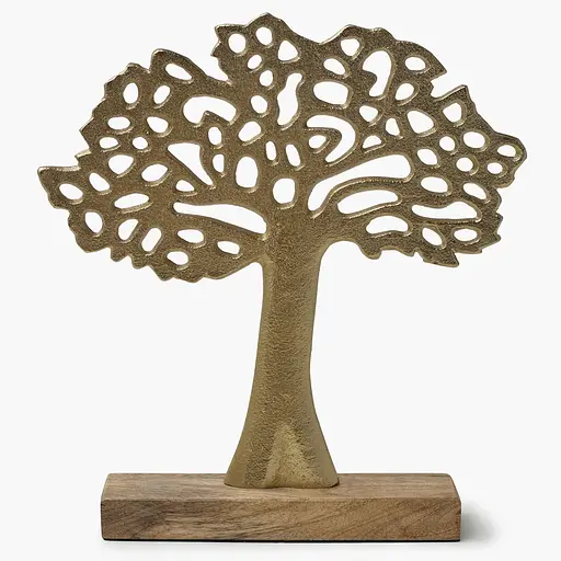 Декор алюминиевый MBM HOME Дерево на подставке золотой 230х90х270 мм (DH-ST-39 M GOLD) - фото 1