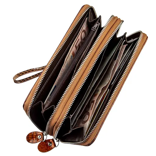 Женский кожаный кошелек Kivi 9х19х4 см acs0015462 - фото 3