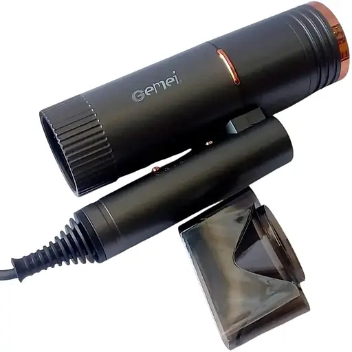 Маленький дорожній складний міні фен Gemei GM-1788 для сушіння укладання волосся компактний електрофен 1800 Вт - фото 1
