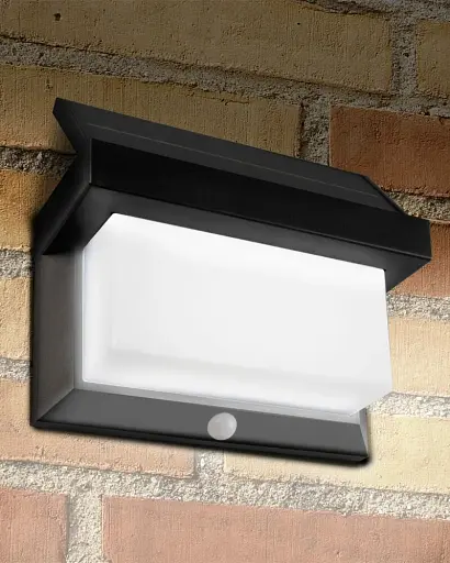 Вуличний світильник на сонячній батареї із датчиком руху Goldlux 325464 Tony Pir Led 6500K IP44 Bk - фото 3