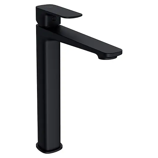Змішувач для умивальника Cersanit Larga високий чорний S951-391 - фото 1