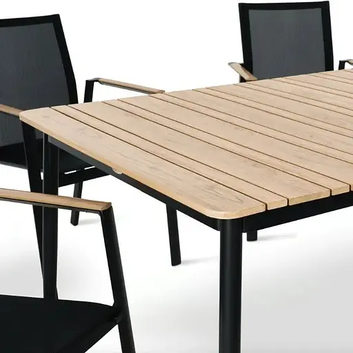 Комплект садовой мебели Di Volio Brivio 6+1 черный/бежевый - фото 6