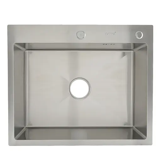 Кухонная мойка Gappo GS6050 накладная 600x500 мм, нержавеющая сталь, Нержавеющая сталь - фото 1