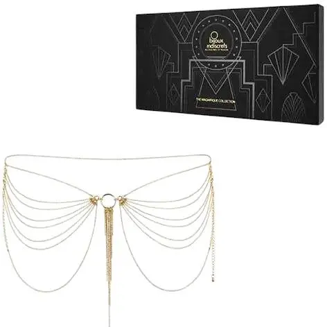 Цепочка на трусики или лиф Bijoux Indiscrets Magnifique Waist Chain украшение на тело Gold - фото 3