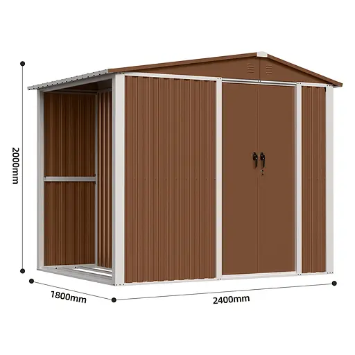 Хозблок-сарай металлический NEXT-дровник. (200х240х180см.) - фото 2