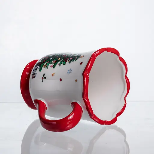 Новогодняя фарфоровая чашка для кофе и чая 450 мл New Year чашка Yiwu CR-1-3 - фото 3