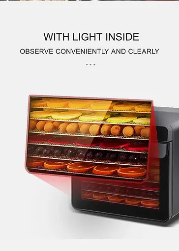 Дегідратор сушарка для овочів фруктів м'яса грибів 6 лотків 700Вт SS - 06A - фото 6