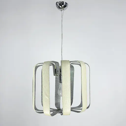 Люстра в корпусі із білої екошкіри Line.F S 1809/1 WT - фото 6