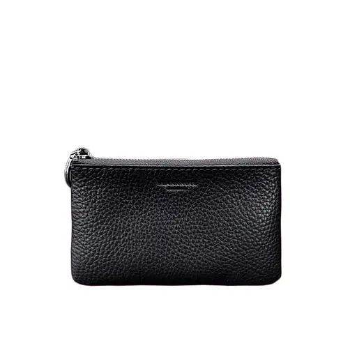 Шкіряна монетниця / міні-косметичка 3.0 чорна флотар - фото 5