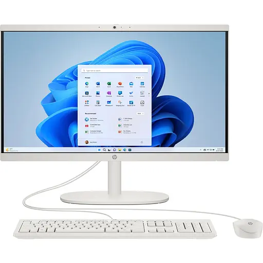 Моноблок 21,5 HP (Hewlett-Packard) 22-dg0000ua AiO i3-N300/8 Гб/SSD512 Гб/WiFi/Cam/K&M/DOS/Cashmere White - фото 1