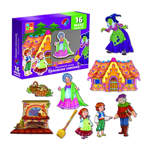 Настольная игра магнитный театр "Пряничный домик" Vladi Toys VT3206-54 Укр - фото 2