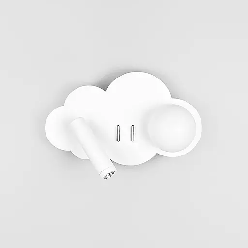 Ліве бра Line F Хмаринка у білому корпусі 24х17 см Арт. WJ031/2 WT Left  - фото 7