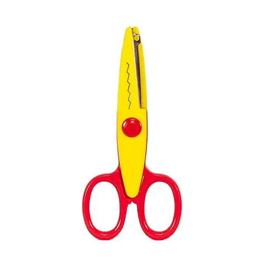 Ножницы детские 80685 (Red-Yellow) с фигурным лезвием