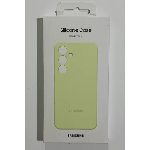Противоударный оригинальный силиконовый чехол Samsung Silicone Case для Samsung Galaxy S24 Light Green EF-PS921TGEGWW - фото 4