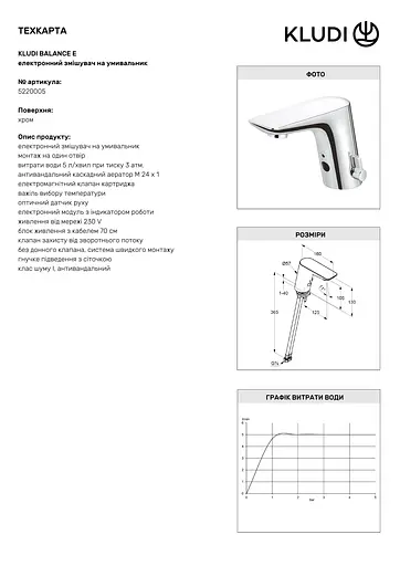 Смеситель для умывальника Kludi Balance 5220005 - фото 3
