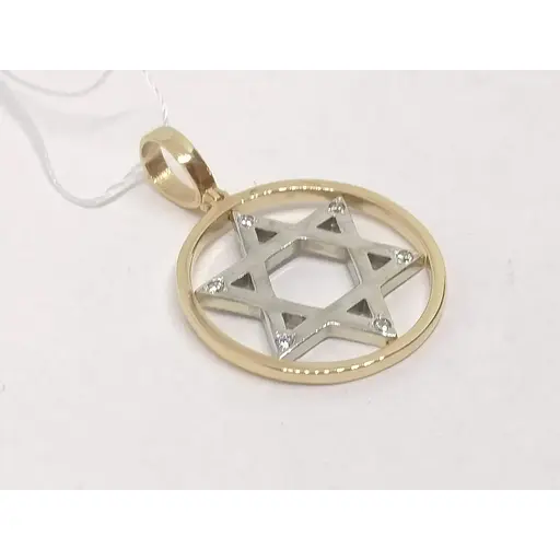 Золотая подвеска Империя золота Звезда Давида с фианитами. ПВ723КИ - фото 2