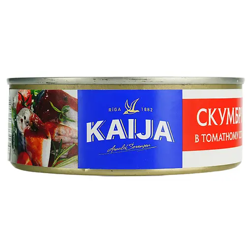 Скумбрия Kaija в томатном соусе ключ 240 г - фото 2