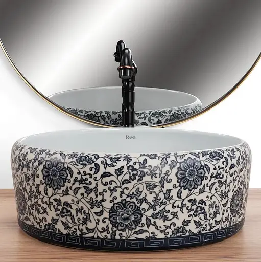 Умивальник Rea Florisa white накладний REA-U3308, Цветной - фото 6