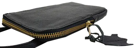 Невелика шкіряна сумка для телефону UP2 Fashion чорна sum0028777 - фото 6