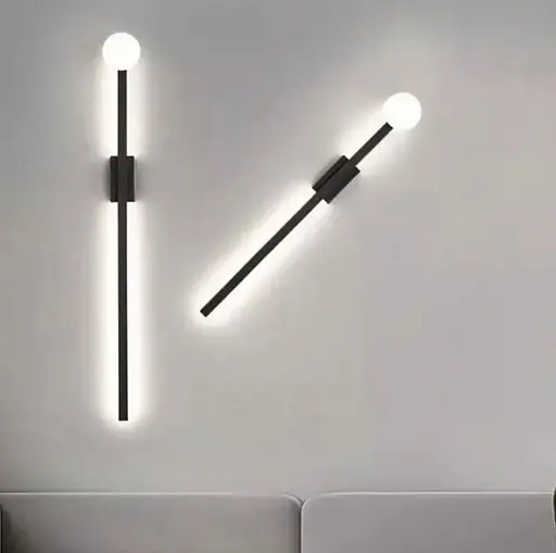 Мінімалістичне видовжене бра з білим плафоном Line F Арт. WJ33 - фото 6