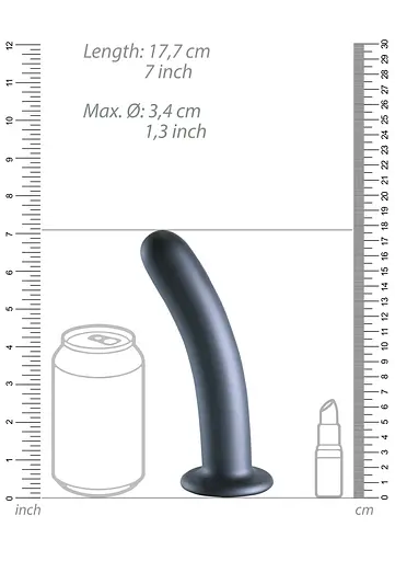 Фаллоимитатор Ouch! Smooth G-Spot Dildo 7apos;apos; 17.7 см (серый) - фото 7