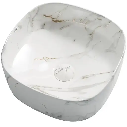 Умивальник накладний Mixxus Premium Diverse-0104 marble 370x370x135 мм MP6537, Мармур - фото 1