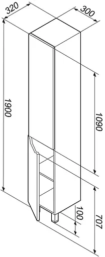 Пенал Am.Pm Gem S 30 см підлоговий білий білий M91CSL0306WG38, Білий - фото 7