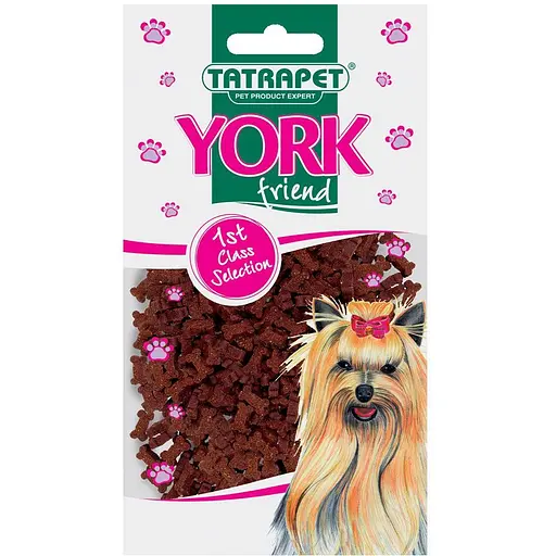 Ласощі для собак TatraPet York снекі-кісточки з куркою та яловичиною 90 г 