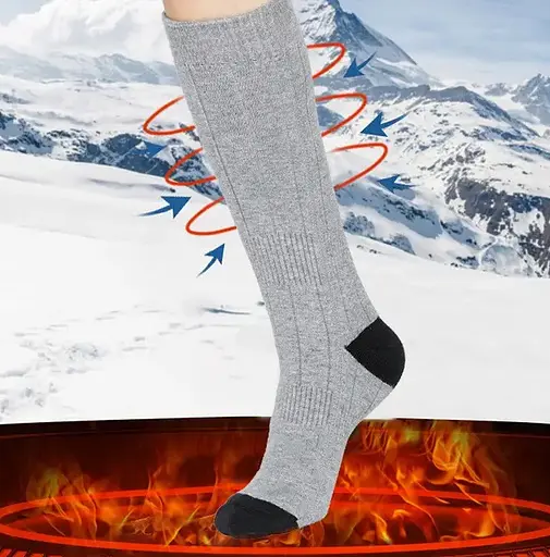 Шкарпетки з підігрівом ZBHSWZ04 з блоком живлення 4000mAh 38-44р. (Сірі) - фото 3