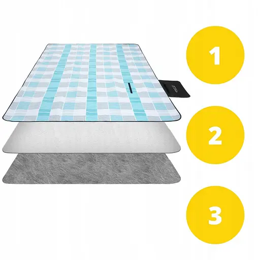 Коврик для пикника и кемпинга 4FIZJO 200 x 200 см складной 4FJ0394 (P-5907739317209) - фото 12