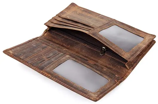 Мужской кожаный кошелек Vintage 9Х18 см acs0016067 - фото 5