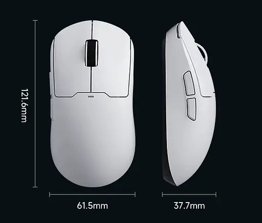 Компьютерная мышь MCHOSE A5 v2 Ultra беспроводная игровая PAW3395, 26000 DPI 2,4G+Bluetooth White  - фото 3